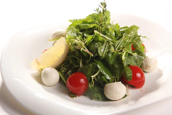 Green Salad Onion Plate — Stockfoto