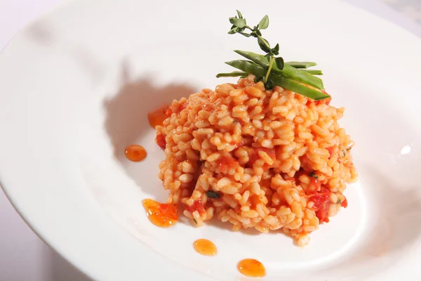 Rice Vegetable Sauce Plate — Stock Photo, Image