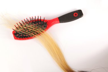 Kırmızı saç fırçası kıvırcık sentetik saç