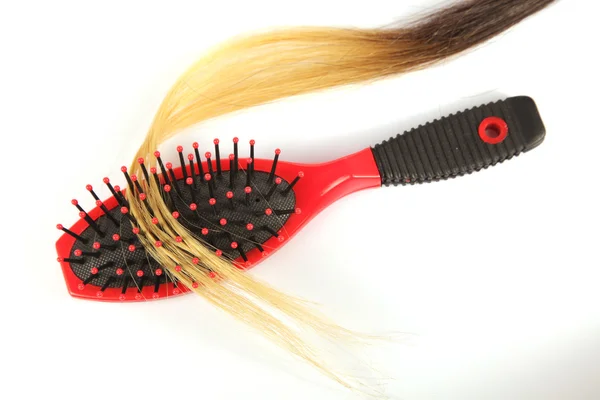 Czerwony Szczotka Włosy Kręconymi Syntetycznych Włosów — Zdjęcie stockowe