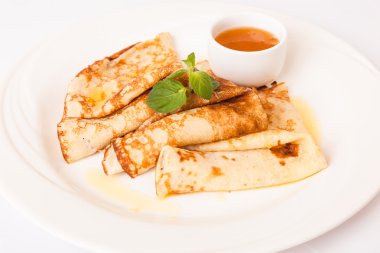 Krep plaka üzerine tereyağı ile