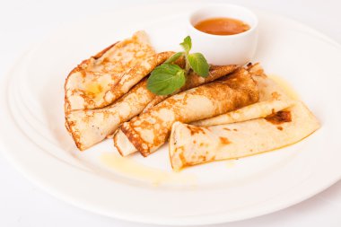 Krep plaka üzerine tereyağı ile