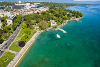 Mon Repos hava görünümünü park Geneva city İsviçre