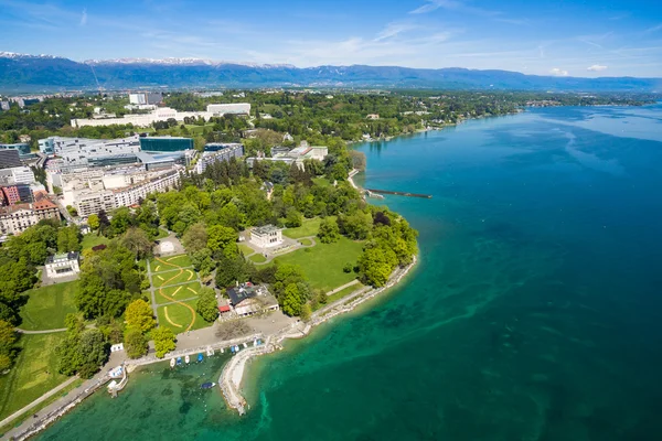 Vue aérienne du parc Mon Repos Genève en Suisse — Photo