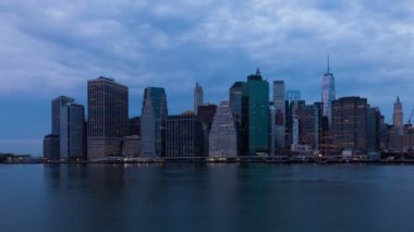 4 k gündoğumu timelapse Manhattan Skyline new York - ABD