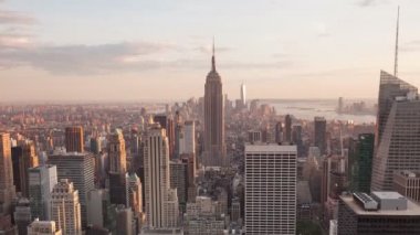 4 k hava günbatımı timelaspe Manhattan skyline - New York - ABD