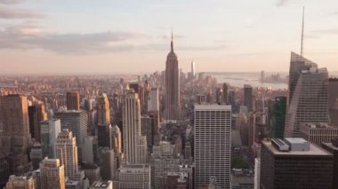 4 k hava günbatımı timelaspe Manhattan skyline - New York - ABD