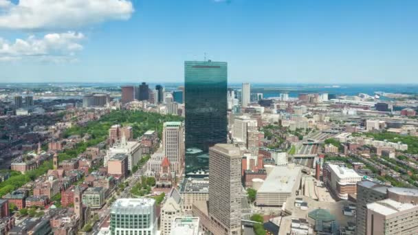 4K Timelaspe aéreo de Boston skyline - Massachusetts - Estados Unidos — Vídeo de stock