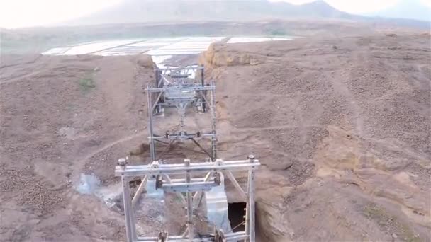 Luchtfoto van Salinas in Sal Kaapverdië-Cabo Verde — Stockvideo