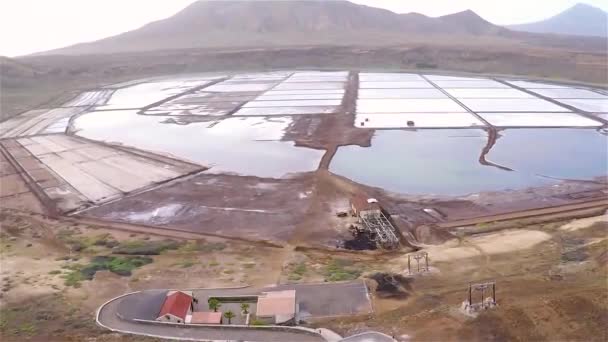 Utsikt över Salinas i Sal Kap Verde-Cabo Verde — Stockvideo
