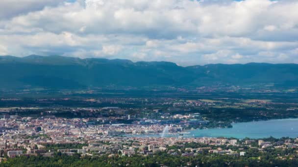 Timelapse of the Geneva from the Saleve — Stock Video