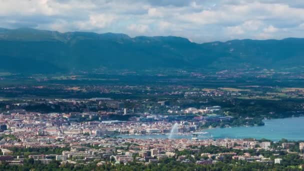 Timelapse från Geneve från Saleve — Stockvideo