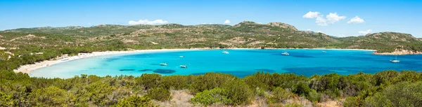 Panoramic view of Rondinara beach in Corsica Island in France Stock Picture