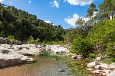 CAVU doğal havuzu Tagliu Rossu ve Sainte Lucie Corsica'deki / daki yakın 