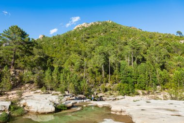 CAVU doğal havuzu Tagliu Rossu ve Sainte Lucie Corsica'deki / daki yakın 