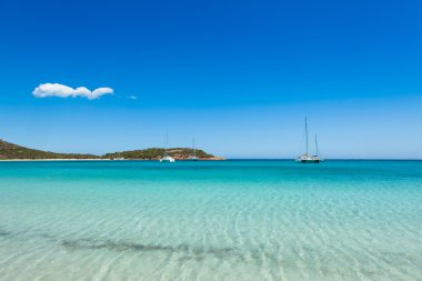 Rondinara Beach Korsika Adası Fransa görünümü