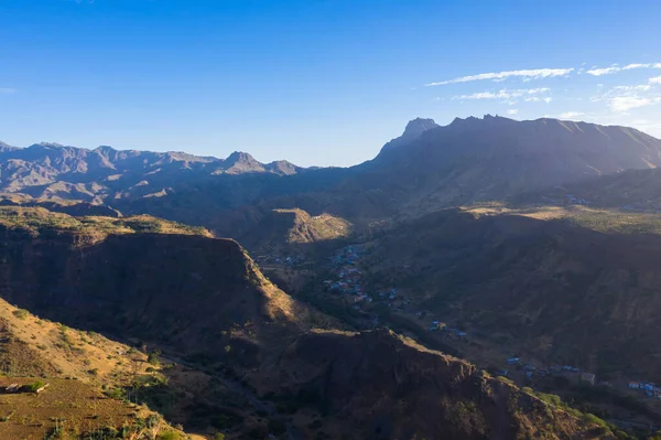 Aerial View Brianda Mount Rebeirao Manuel Santiago Island Cape Verde — Stock Photo, Image