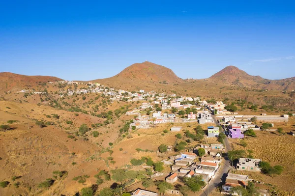 Vista Aérea Rebeirao Manuel Isla Santiago Cabo Verde Cabo Verde — Foto de Stock