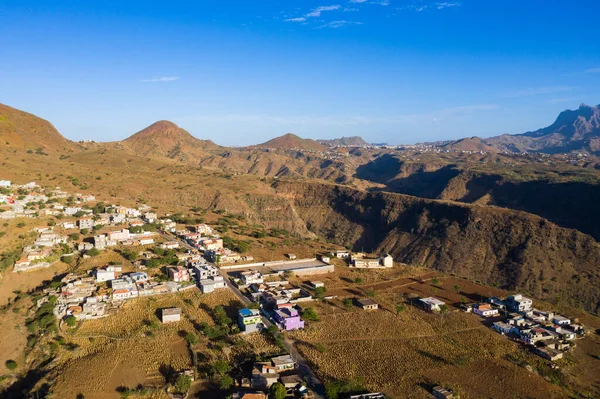 Vue Aérienne Rebeirao Manuel Santiago Île Cap Vert Cabo Verde — Photo