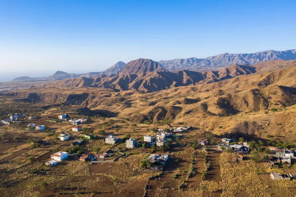 Flygfoto Över Rebeirao Manuel Santiago Kap Verde Cabo Verde — Stockfoto