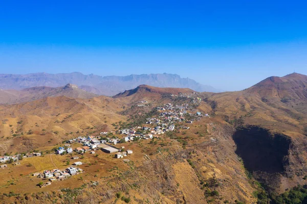 Aerial View Rebeirao Manuel Santiago Island Cape Verde Cabo Verde — Stock Photo, Image
