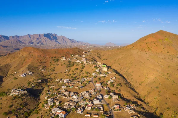 Vista Aérea Rebeirao Manuel Isla Santiago Cabo Verde Cabo Verde — Foto de Stock