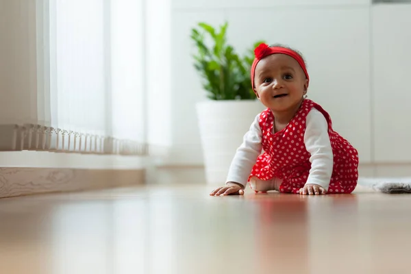 Portret Małej Afroamerykanki Czarni Ludzie — Zdjęcie stockowe