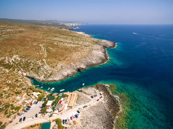 希腊Zakynthos Zante 岛Porto Vromi海滩的空中景观 — 图库照片