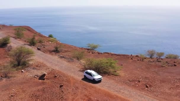 Uhd Hava Görüntüsü Cidade Velha Kalesi Santiago Cape Verde Cabo — Stok video