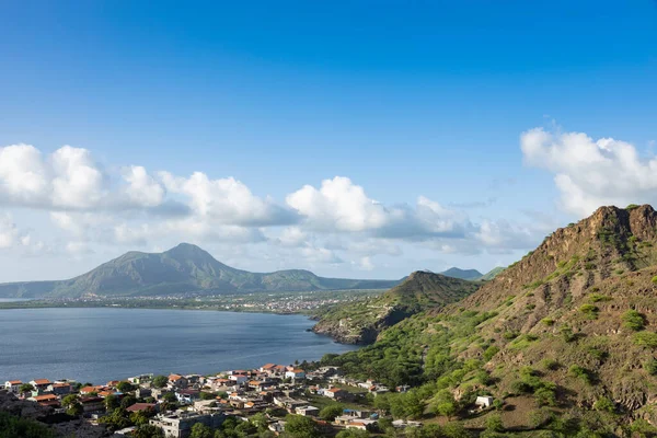 Mountainous Green Santiago Island Landscape Rain Season Cape Verde — Stock Photo, Image