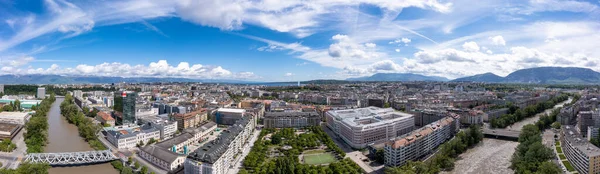 Панорамный Вид Равнинный Дворец Женеве Швейцария — стоковое фото