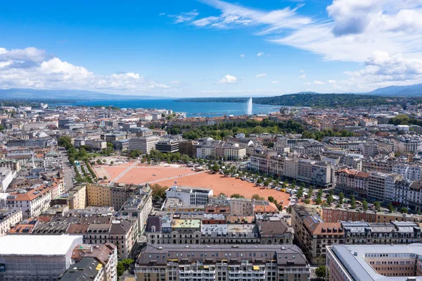 Luchtfoto Van Plainpalais Genève Zwitserland — Stockfoto