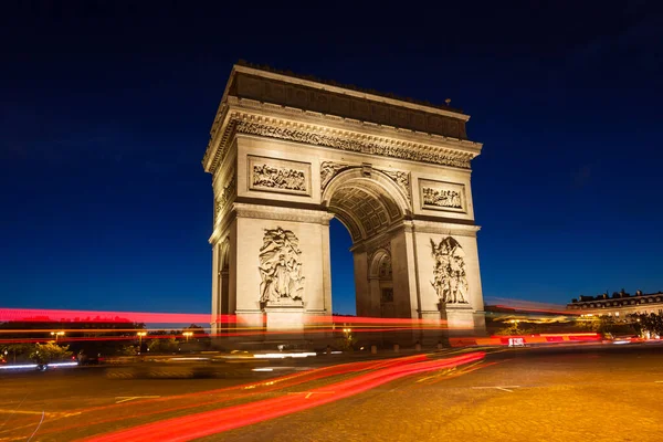 Night View Arc Triomphe Triumphal Arc Paris France Royalty Free Stock Images