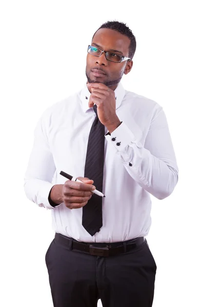 African american business man  holding a marker - Black people — Stock Photo, Image