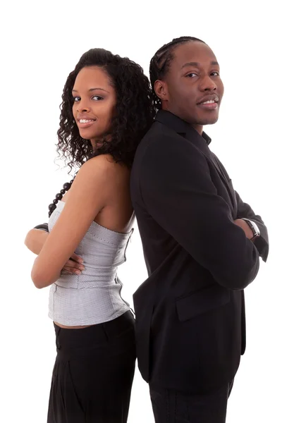 Casal afro-americano de volta para trás - pessoas negras — Fotografia de Stock