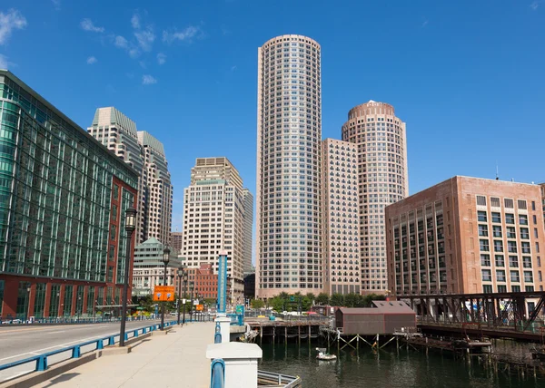 现代建筑在波士顿-美国的金融区 — 图库照片