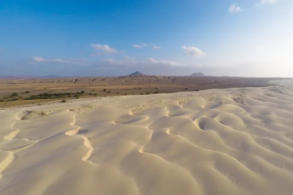 Luftaufnahme von Sanddünen in Chaves Strand Praia de Chaves in Bo — Stockfoto