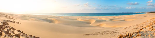 Sand dunes  in Chaves beach Praia de Chaves in Boavista Cape Ver — Stock Photo, Image