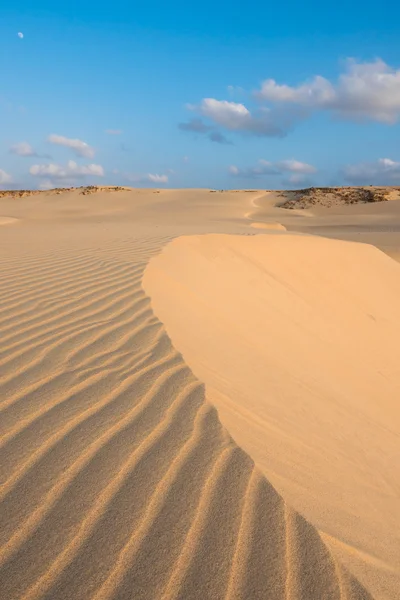 Wellen auf Sanddünen in chaves Strand praia de chaves in boavist — Stockfoto