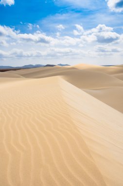 Sand dunes in Viana desert - Deserto de Viana in Boavista - Cape clipart