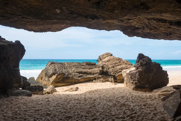 Verandinha beach Praia de Verandinha  in Boavista Cape Verde - — 图库照片