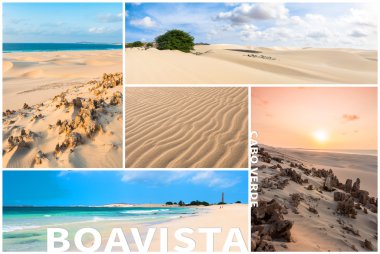Cape Verde ark Boavista ada manzara resim montaj
