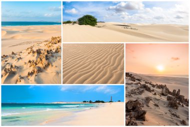 Cape Verde ark Boavista ada manzara resim montaj