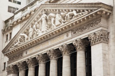 New York Menkul Kıymetler Borsası Manhattan - ABD - Amerika bina sta