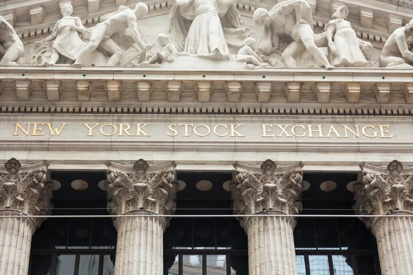 Palazzo della Borsa di New York a Manhattan - Stati Uniti - Stati Uniti — Foto Stock