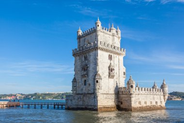 Belem tower - Torre de Belem  in Lisbon, Portugal clipart