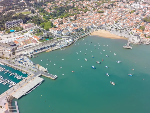 Lizbon yakınındaki Cascais şeridinin havadan görünümü — Stok fotoğraf