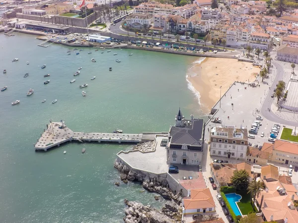 Вид с воздуха на побережье Кашкайша вблизи Лиссабона — стоковое фото