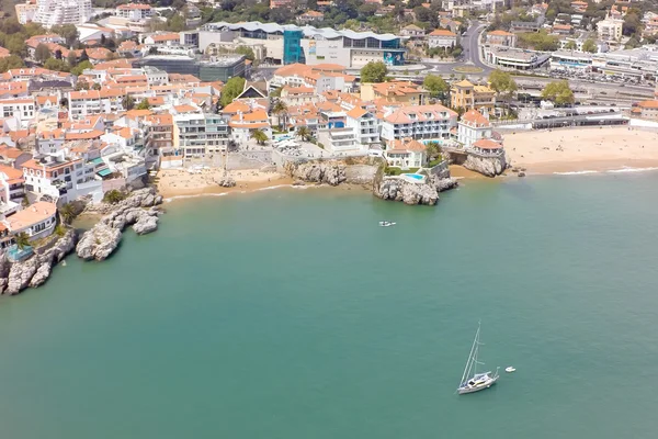 Lizbon yakınındaki Cascais şeridinin havadan görünümü — Stok fotoğraf