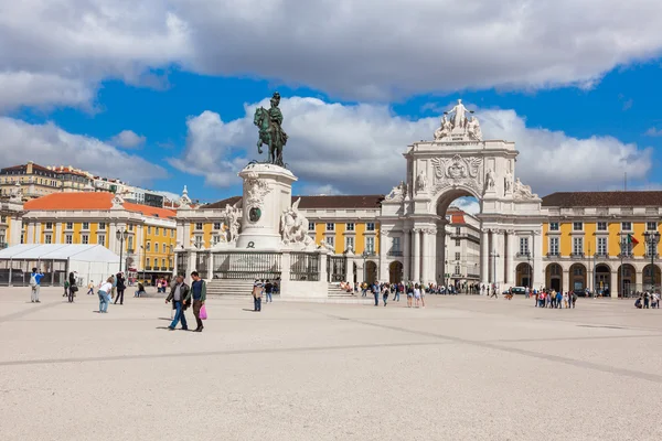 Plaza de Comercio - Praca do jalá cio en Lisboa - Portugal —  Fotos de Stock